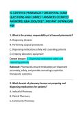 IG Certified Pharmacist Credential Exam Questions and Correct Answers 2026 &ndash; Complete Certification Practice Test & Study Guide