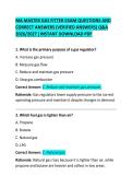 MA Master Gas Fitter Exam Questions and Correct Answers 2026 &ndash; Complete Licensing Practice Test & Study Guide