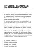 EMT MODULE 2 EXAM TEST BANK&NewLine;FEATURING EXPERT REVIEWED