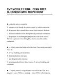 EMT MODULE 2 FINAL EXAM PREP&NewLine;QUESTIONS WITH 100 PERCENT