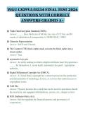 WGU C839V5&lowbar;D334 FINAL TEST 2026 QUESTIONS WITH CORRECT ANSWERS GRADED A&plus;&period;pdf&NewLine;&NewLine;