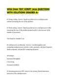 WGU D001 TEST SCRIPT 2026 QUESTIONS WITH SOLUTIONS GRADED A&plus;
