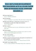 WGU D276 WEB DEVELOPMENT FOUNDATIONS ACTUAL EXAM PAPER 2026 QUESTIONS WITH ANSWERS GRADED A&plus;&period;pdf&NewLine;&NewLine;