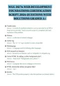 WGU D276 WEB DEVELOPMENT FOUNDATIONS CERTIFICATION SCRIPT 2026 QUESTIONS WITH SOLUTIONS GRADED A&plus;&period;pdf&NewLine;&NewLine;