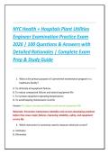 NYC Health &plus; Hospitals Plant Utilities Engineer Exam 2026 &vert; 100 Questions & Answers with Detailed Rationales &vert; Complete Exam Prep & Study Guide