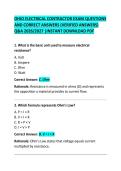 Ohio Electrical Contractor Exam Questions and Correct Answers 2026 &ndash; Complete Licensing Practice Test & Study Guide