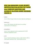 WGU&lowbar;C838&lowbar;MANAGING&lowbar;CLOUD&lowbar;SECURITY&lowbar;CERTIFICATION&lowbar;EVALUATION&lowbar;TEST&lowbar;PAPER