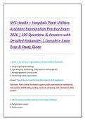NYC Health &plus; Hospitals Plant Utilities Assistant Examination Practice Exam 2026 &vert; 100 Questions & Answers with Detailed Rationales &vert; Complete Exam Prep & Study Guide