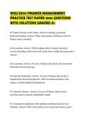 WGU&lowbar;D076&lowbar;FINANCE&lowbar;MANAGEMENT&lowbar;PRACTICE&lowbar;TEST&lowbar;PAPER&lowbar;2026&lowbar;QUESTIONS&lowbar;WITH