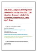 NYC Health &plus; Hospitals Boiler Operator Examination Practice Exam 2026 &vert; 100 Questions & Answers with Detailed Rationales &vert; Complete Exam Prep & Study Guide