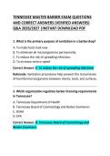 Tennessee Master Barber Exam Questions and Correct Answers 2026 &ndash; Complete Licensing Practice Test & Study Guide