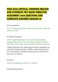 WGU&lowbar;D265&lowbar;CRITICAL&lowbar;THINKING&lowbar;REASON&lowbar;AND&lowbar;EVIDENCE&lowbar;TEST&lowbar;BANK&lowbar;OBJECTIVE
