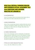 WGU&lowbar;D265&lowbar;CRITICAL&lowbar;THINKING&lowbar;REASON&lowbar;AND&lowbar;EVIDENCE&lowbar;ACTUAL&lowbar;ASSESSMENT