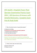NYC Health &plus; Hospitals Power Plant Operator Examination Practice Exam 2026 &vert; 100 Questions & Answers with Detailed Rationales &vert; Complete Exam Prep & Study Guide