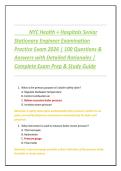 NYC Health &plus; Hospitals Senior Stationary Engineer Examination Practice Exam 2026 &vert; 100 Questions & Answers with Detailed Rationales &vert; Complete Exam Prep & Study Guide