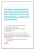 NYC Health &plus; Hospitals Refrigeration Engineer Examination Practice Exam 2026 &vert; 100 Questions & Answers with Detailed Rationales &vert; Complete Exam Prep & Study Guide