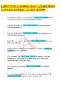 CAMRT EXAM QUESTIONS 2026&rsquo;27 &vert;GUARANTEED ACCURATE ANSWERS &vert;LATEST VERSION 