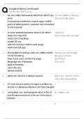 Google Analytics Certification &sol; Score 100&percnt; Study Guide &sol; 2025 New Version &sol; GAIQ Exam Prep & Test Bank&NewLine;&NewLine;