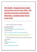 NYC Health &plus; Hospitals Senior Roofer Examination Practice Exam 2026 &vert; 100 Questions & Answers with Detailed Rationales &vert; Complete Exam Prep & Study Guide