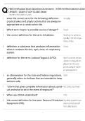 HBI Certification Exam &sol; Score 100&percnt; Study Guide &sol; 2026 New Version &sol; PACT Questions & Answers Verified&NewLine;&NewLine;
