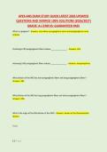APEX-ANS EXAM STUDY GUIDE LATEST 2026 UPDATED &NewLine;QUESTIONS AND VERIFIED 100&percnt; SOLUTIONS &lpar;2026&sol;2027&rpar; &NewLine;GRADE&colon; A&plus;&vert;STATUS&colon; GUARANTEED PASS