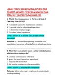 Union Pacific GCOR Exam Questions and Correct Answers 2026 &ndash; Complete Practice Test & Study Guide