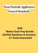 Texas Pesticide Applicators General Standards Exam 2 PDF &vert; Study Guide&comma; Practice Questions & Certification Review 2026