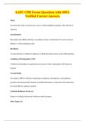 BUNDLE OF AAPC CPB QUESTIONS WITH 100&percnt; VERIFIED CORRECT ANSWERS