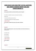 HOME HEALTH AIDE EXAM PREP &vert;ACTUAL QUESTIONS AND VERIFIED ANSWERS NEWEST 2026-2027 UPDATE&vert;GRADED A&plus;