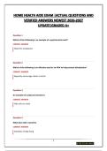 HOME HEALTH AIDE EXAM BUNDLE &vert; QUESTIONS AND VERIFIED ANSWERS NEWEST 2026-2027 UPDATE