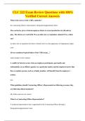 CLC 222 Exam Review Questions with 100&percnt;&NewLine;Verified Correct Answers
