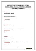 WASTEWATER OPERATOR GRADE 2 &vert;ACTUAL QUESTIONS AND VERIFIED ANSWERS NEWEST 2026-2027 UPDATE&vert;GRADED A&plus;