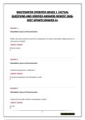 WASTEWATER OPERATOR PACKAGE LEVEL 1-4 &vert; QUESTIONS AND VERIFIED ANSWERS NEWEST 2026-2027 UPDATE