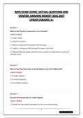 NATE EXAM &lpar;CORE&rpar; &vert;ACTUAL QUESTIONS AND VERIFIED ANSWERS NEWEST 2026-2027 UPDATE&vert;GRADED A&plus;
