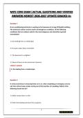 NATE CORE EXAM &vert;ACTUAL QUESTIONS AND VERIFIED ANSWERS NEWEST 2026-2027 UPDATE&vert;GRADED A&plus;