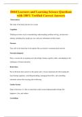 D664 Learners and Learning Science Questions&NewLine;with 100&percnt; Verified Correct Answers