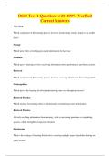 D664 Test 1 Questions with 100&percnt; Verified&NewLine;Correct Answers