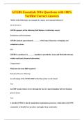 GFEBS Essentials 2016 Questions with 100&percnt;&NewLine;Verified Correct Answers