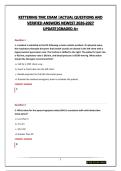 KETTERING TMC EXAM &vert;ACTUAL QUESTIONS AND VERIFIED ANSWERS NEWEST 2026-2027 UPDATE&vert;GRADED A&plus;