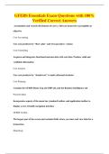 GFEBS Essentials Exam Questions with 100&percnt;&NewLine;Verified Correct Answers