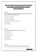 NBRC TMC EXAM STUDY GUIDE&vert;ACTUAL QUESTIONS AND VERIFIED ANSWERS NEWEST 2026-2027 UPDATE&vert;GRADED A&plus;