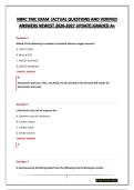 NBRC TMC EXAM &vert;ACTUAL QUESTIONS AND VERIFIED ANSWERS NEWEST 2026-2027 UPDATE&vert;GRADED A&plus;