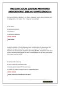 TMC EXAM PACKAGE &vert; QUESTIONS AND VERIFIED ANSWERS NEWEST 2026-2027 UPDATE&vert;COMPREHENSIVE PREP