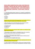 SOCIAL MEDIA MARKETING FINAL EXAM- QUESTIONS AND &NewLine;ANSWERS &vert; VERIFIED AND WELL DETAILED ANSWERS PLUS &NewLine;RATIONALES &vert; GUARANTEED PASS &vert; LATEST EXAM UPDATE &NewLine;2026&sol;2027&sol;2028 &vert; EXAM PREP &vert; STUDY GUIDE &vert; PRACTICE &NewLine;TEST 