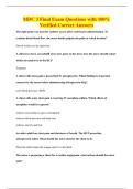 MDC 3 Final Exam Questions with 100&percnt;&NewLine;Verified Correct Answers