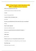MDC 3 Final Study Guide Questions with&NewLine;100&percnt; Verified Correct Answers