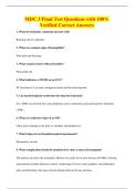 MDC 3 Final Test Questions with 100&percnt;&NewLine;Verified Correct Answers