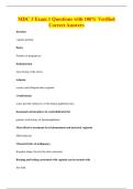 MDC 3 Exam 1 Questions with 100&percnt; Verified&NewLine;Correct Answers