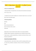 MDC 4 Questions with 100&percnt; Verified Correct&NewLine;Answers