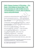  Testbank&colon; Hole&rsquo;s Human Anatomy & Physiology 15th Edition by Shier &ndash; Complete Test Bank with Verified Answers &lpar;2026&rpar;